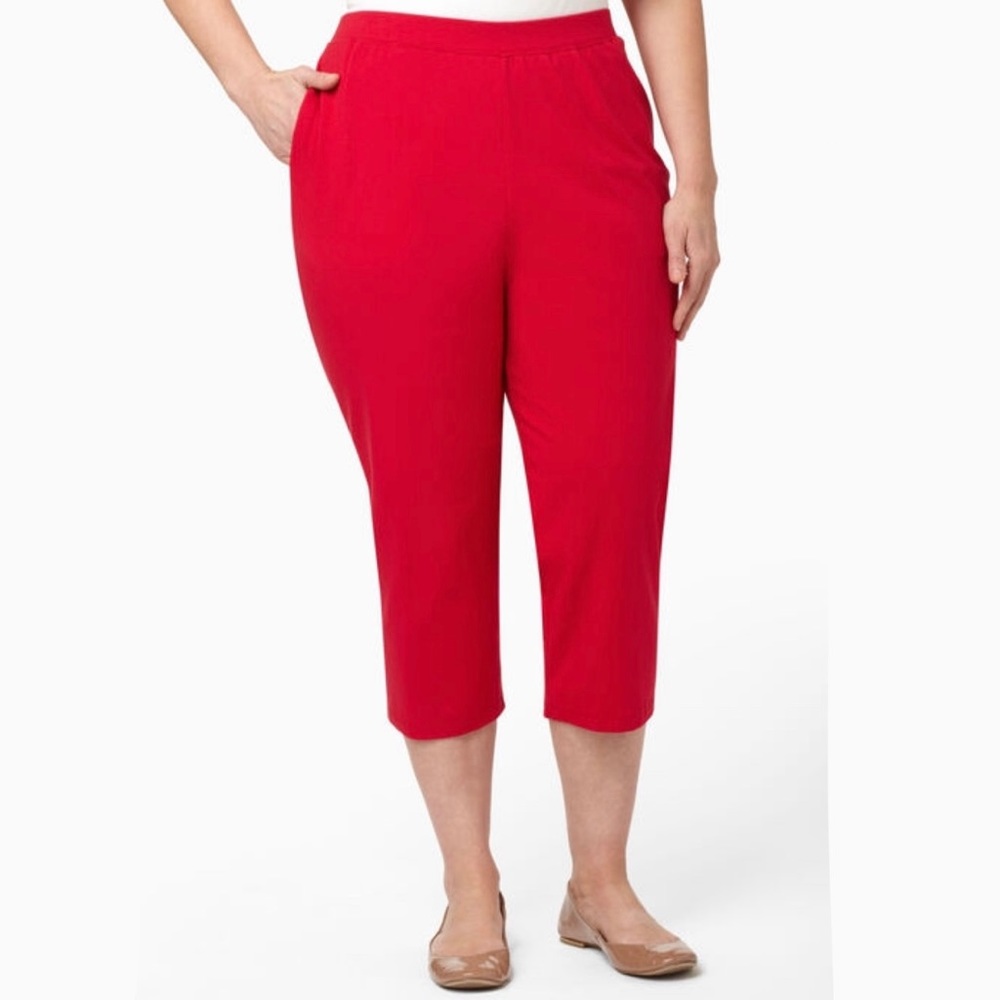 NEW Catherines Suprema Collection Red Capris Plus Size 6X